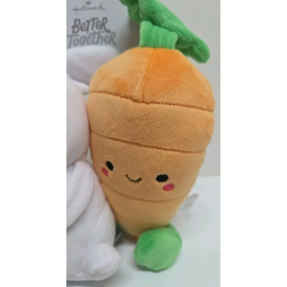 2025 Hallmark Better Together Magnetic Plush Bunny & Carrot 8.5